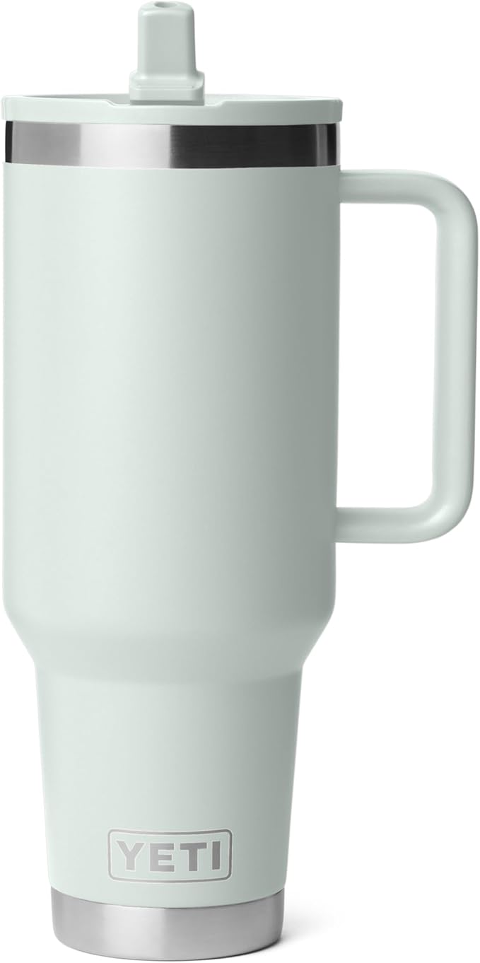 YETI Rambler 40 oz Travel Mug with Flip Straw Lid – Stainless Steel, Vacuum Insulated, Leakproof, Cup Holder Friendly