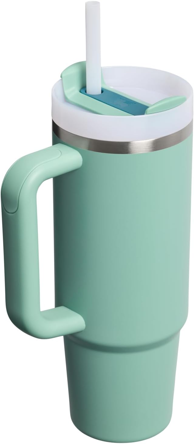 STANLEY Quencher H2.0 Tumbler with Handle and Straw 30 oz | Flowstate 3-Position Lid | Cup Holder Compatible for Travel | Insulated Stainless Steel Cup | BPA-Free | Spring Green