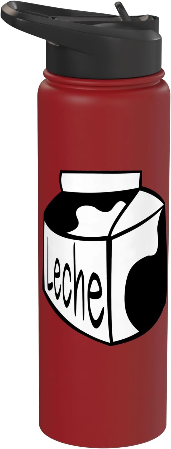 Leche Spanish Milk Carton Dairy Lover Stainless Steel Insulated Water Bottle