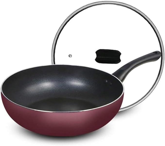 Wok - Electric Stir-Fry Wok， Auto Cooking Cooker， Stir-Fry Wok， Sauté Wok， Slow Cooker， Stew Pot， Automatic Stir-Fry， Saucepan， Cook Soup-34cm，32cm