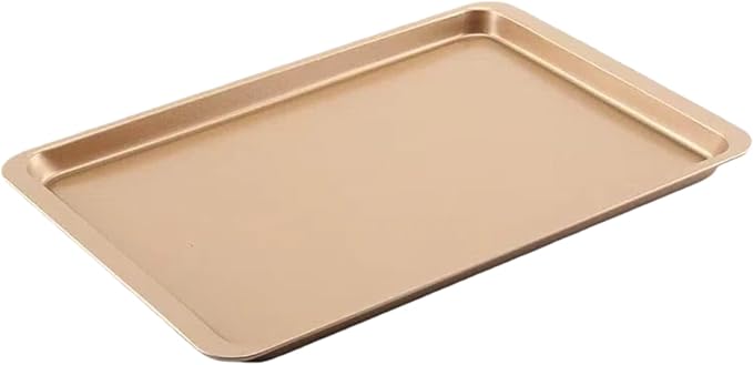 14.5 Inch Baking Sheet Pan, Stainless Carbon-Steel Cookie Tray for Baking, Gold Nonstick Baking Sheet for Kitchen Replacement Toaster Oven Tray.