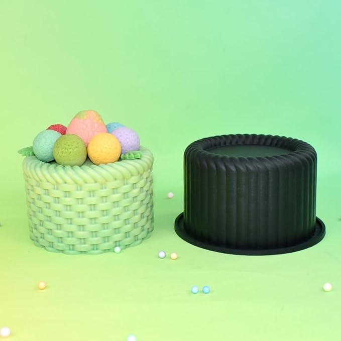Silicone Mold, Basket-Shaped Baking Molds for Mousse Cake, Chocolate, Jelly, Candy, Wax, Candle Making, Non-Stick Food Grade Silicone Mould (G_ Flower Basket)
