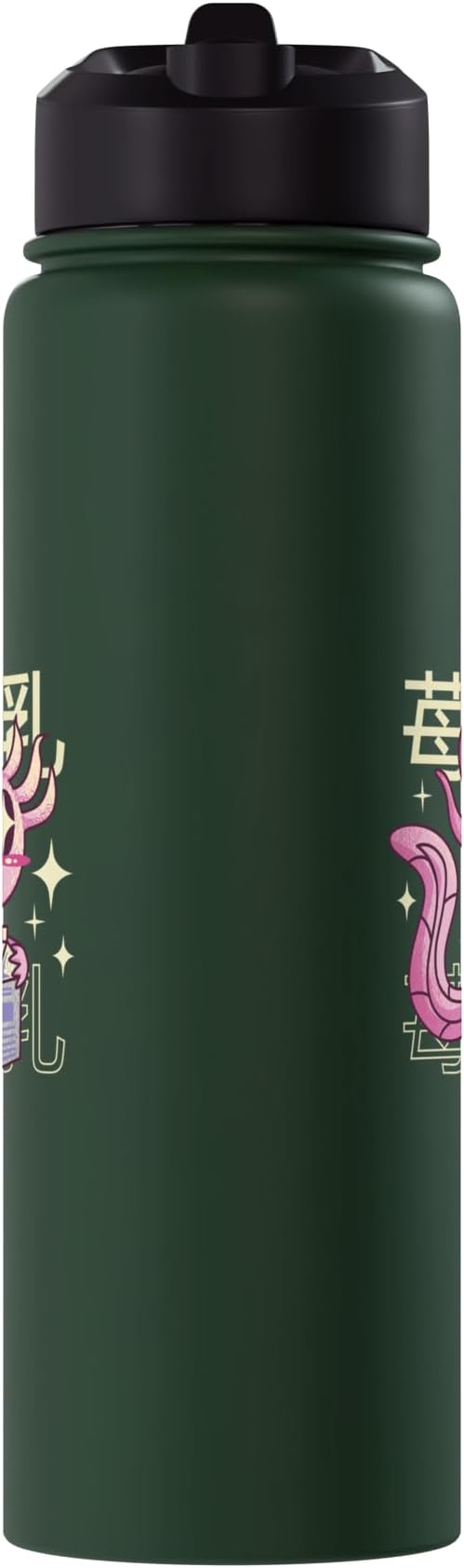 Cute Sea Creature Drinking Milk Japanese Art Kawaii Stainless Steel Insulated Water Bottle