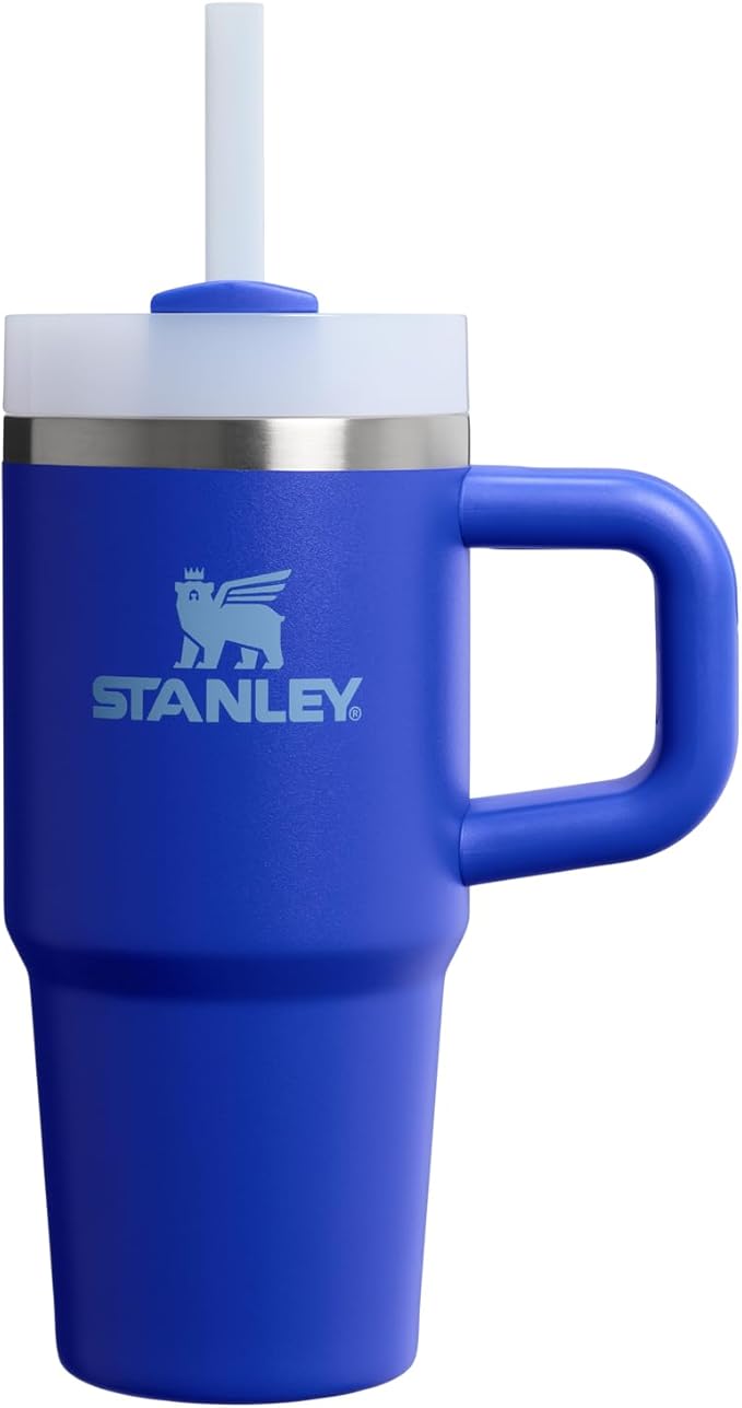 STANLEY Quencher H2.0 Tumbler with Handle and Straw 14 oz | Flowstate 3-Position Lid | Cup Holder Compatible for Travel | Insulated Stainless Steel Cup | BPA-Free | Cobalt