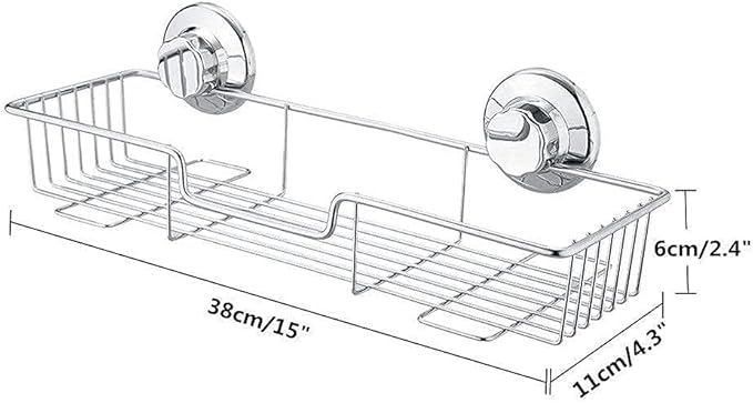 SANNO Strong Vacuum Suction Soap Dish Holder Suction Hook Shower Caddy