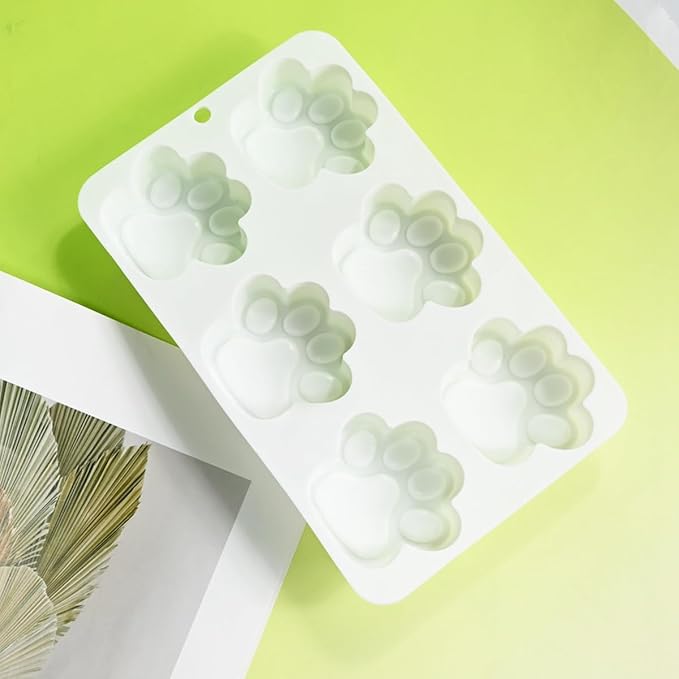 Silicone Mousse Mold Bear Cat Paw Non-Stick Baking Molds for Homemade Chocolate, Jelly, Pudding, Ice Cream, Cheesecake and Cupcake, Flexible Dessert Decorating Bakeware (G_Bear's Paw)