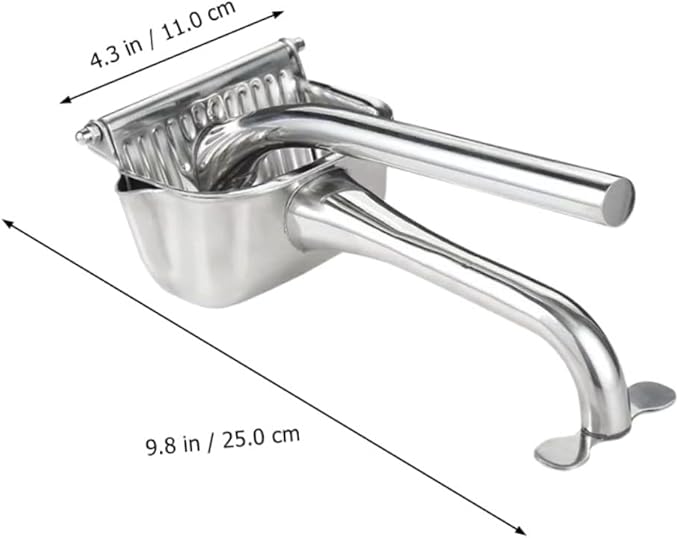 COLLBATH 304 Stainless Steel Manual Fruit Squeezer Handheld Juicer for Fruits Easy to Clean Silver Finish for Home Use