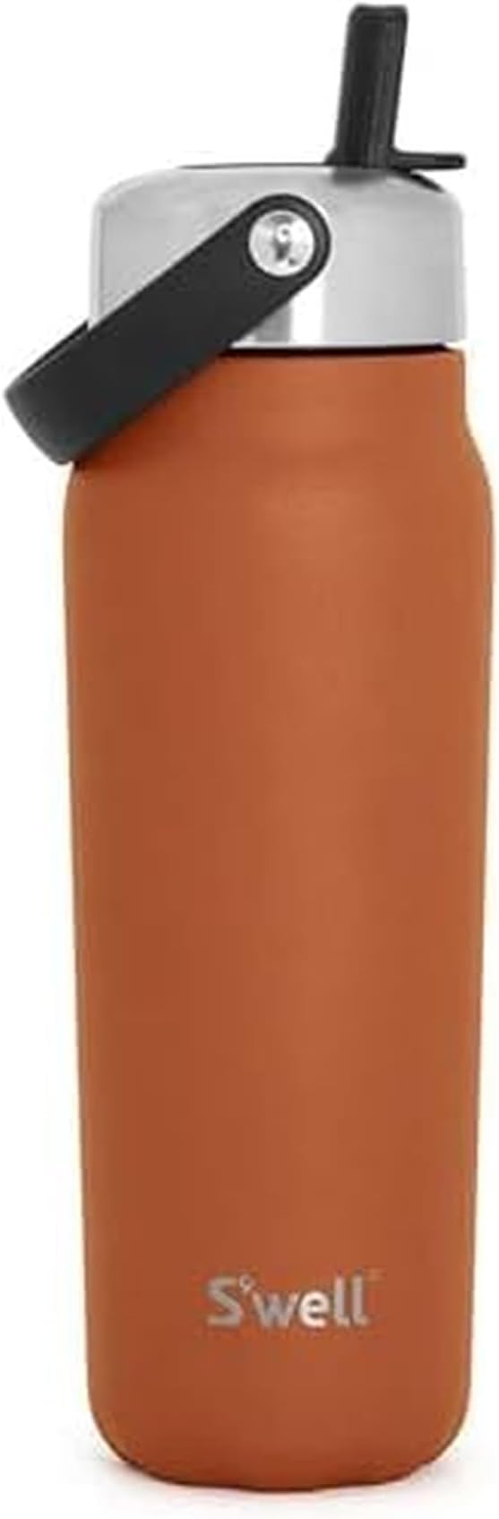 S'well Recycled Stainless Steel Explorer with Flip Straw Lid, 24oz, Carnelian, Triple Layered Vacuum Insulated Containers Keeps Drinks Cold for 36 Hours and Hot for 8
