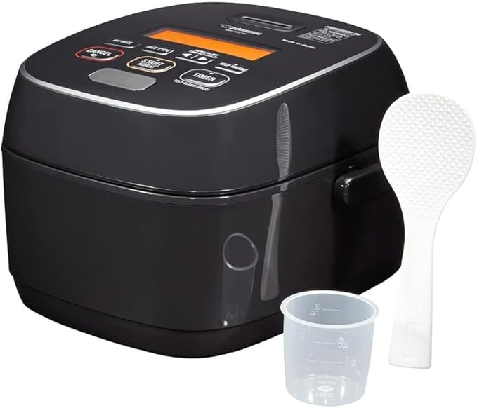 Zojirushi NW-JEC10BA Pressure Induction Heating (IH) Rice Cooker & Warmer, 5.5-Cup, Made in Japan & CV-JAC50XB, VE Hybrid Water Boiler & Warmer, 5.0 Liter, Stainless Black, Made in Japan