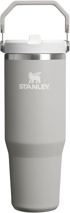 STANLEY IceFlow 2.0 Flip Straw Tumbler with Handle 30 oz | Twist On Lid and Flip Up Straw | Leak Resistant Water Bottle | Insulated Stainless Steel | BPA-Free | Ash
