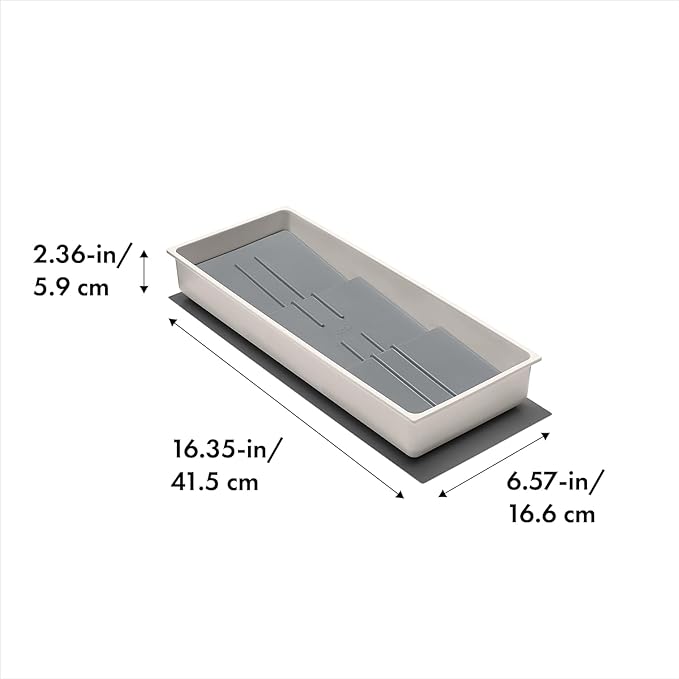 OXO Good Grips Kitchen Compact Spice Drawer Organizer, White - Pack of 2