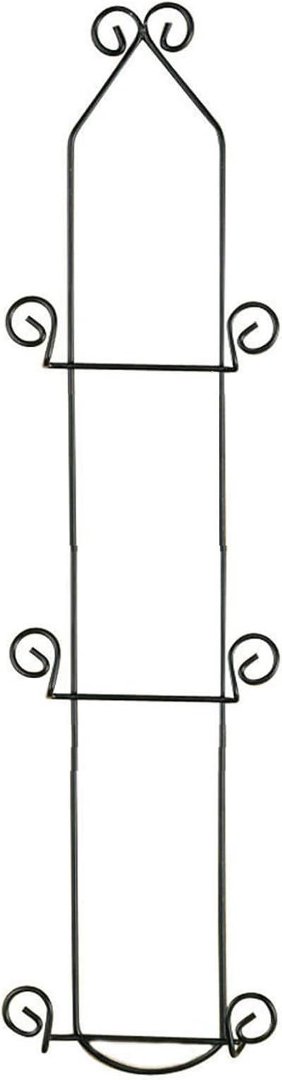 TRIPAR Vertical Wall Plate Rack, Black Display (3 Tiers) - Lightweight & Durable - Contains 3 Non-Adjustable Brackets - Elegantly Display Plates, Tiles, Artwork, & More