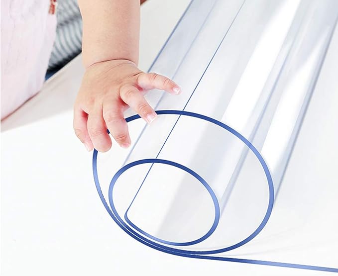 Wadrac Custom 18x32 Inch Frosted Desk Cover Protector, 1.5mm Thick Plastic Desk Pad Desk Topper Desk Mats on top of Desks Table Runner Leaf Cover Protector for Computer Writing Desk Side Tabletop