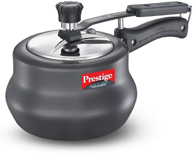 Prestige Nakshatra Plus Hard Anodised Handi 2 Litre, Black, 2 Liter