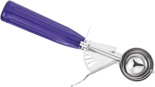 PATIKIL 3/4 Ounce Ice Cream Scoop with Trigger, Stainless Steel Portion Cookie Scoop with Thumb Trigger for Cookie Dough Cupcake Batter Baking, Purple 22ML