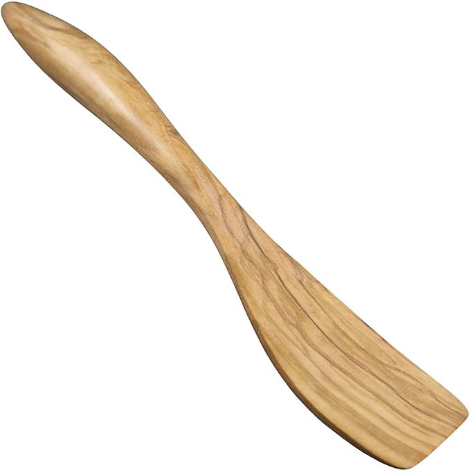 Berard French Olive Wood Small 12-1/2-Inch Handcrafted Wood Spatula, Terra Collection