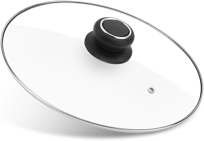 8 Inch Glass Lid for Frying Pan, Skillet, Pan Lid Fits Lodge 8 Inch Cast Iron Skillets 8"/20cm, Clear