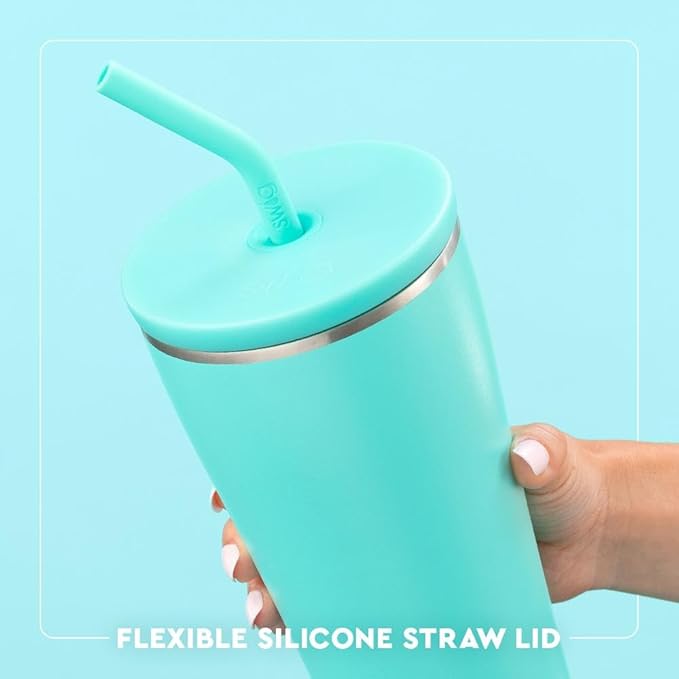 Swig Life 32oz Straw Tumbler, Travel Coffee Tumbler with Lid, Cup Holder Friendly Travel Coffee Mug, Stainless Steel, 32 oz Reusable Insulated Coffee Mug (Saturdays In Gainesville)