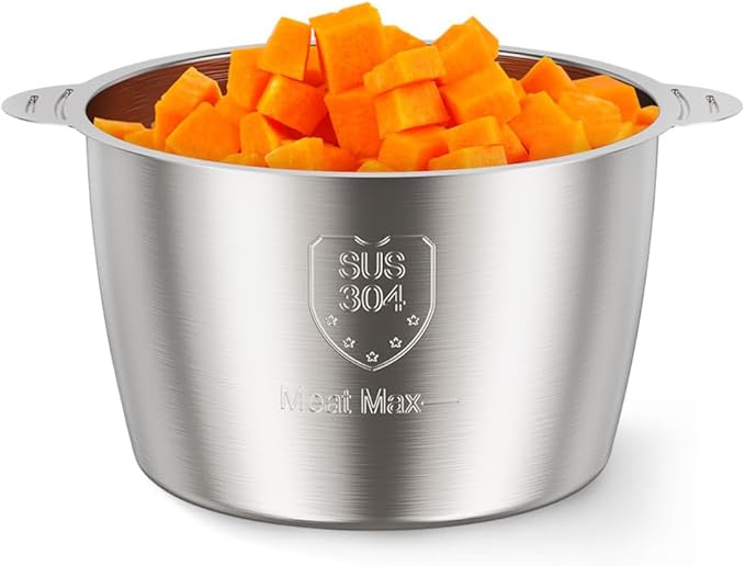 SUS 304 Stainless Steel Bowl Compatible with Ganiza GC10 & GC10-S Food Processor, 1PCS, 8Cup
