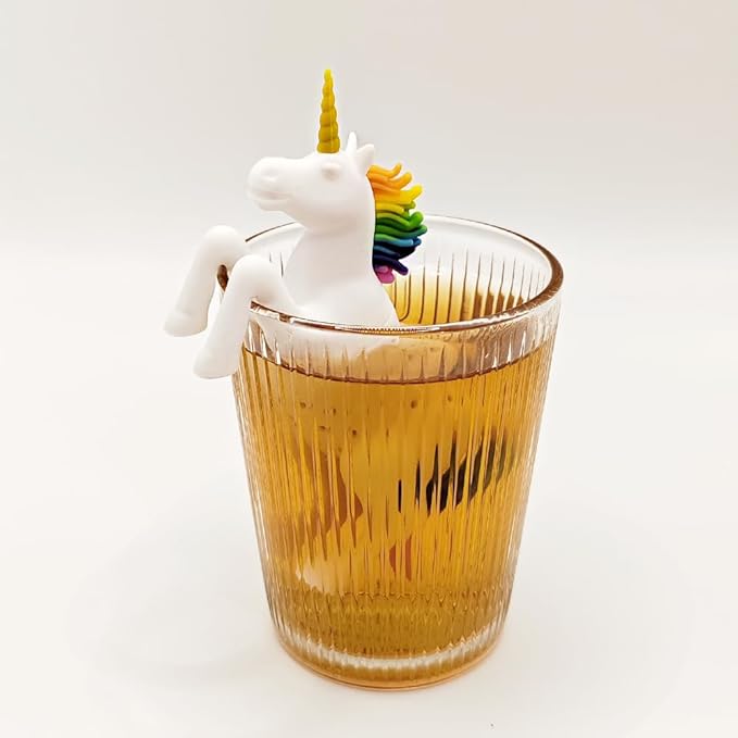 2 Pcs Tea Infuser Cute, Reusable Tea Strainers, Fun Tea Infuser, Leaf Tea Infuser Is a Lovely Companion for Afternoon Tea Time (Unicorn + Squirrel)