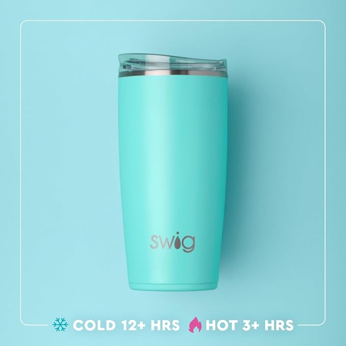 Swig Life 22oz Insulated Tumbler, Travel Coffee Tumbler with Lid, Cup Holder Friendly Travel Coffee Mug, Stainless Steel, 22 oz Tumblers, Reusable Insulated Mug with Lid (Errbody Boat)