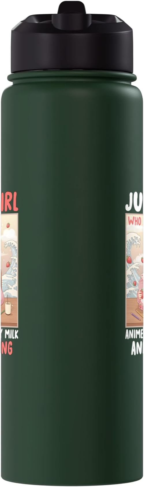 Just a Girl Who Loves Anime Strawberry Milk and Sketching Stainless Steel Insulated Water Bottle