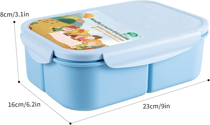 MISS BIG® Bento Box,Bento Box Adult,Lunch Box,Ideal Leak Proof Lunch Containers,No BPAs and No Chemical Dyes Bento Lunch Box,Dishwasher and Microwave Safe Lunch Containers for Adults(1900ml Blue)