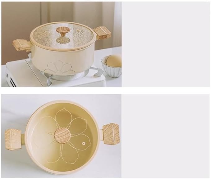 Non-stick Pan Household Wok Electric Two Ears Ceramic Pot Flat Frying Integrated