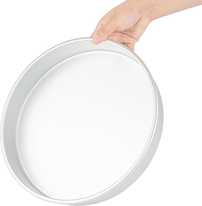 Restaurantware-Met Lux 12 x 2 Inch Straight-Sided Baking Tin, 1 Round Cake Pan - Oven-Ready, Freezable, Anodized Aluminum Round Baking Pan, Greaseproof, For Layer Birthday Cake