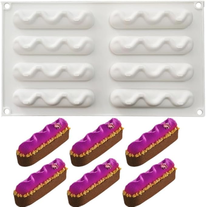 Silicone Mold for Baking Cakes,Soap Molds,Flower Shape Silicone Molds for Homemade French Dessert Mold for Pastry Chocolate,Jelly Chocolate Mold ＆ Ice Cube Tray (C_ Creamy Shape)