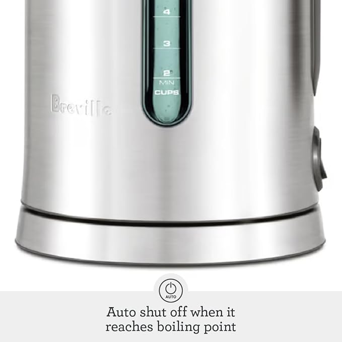 Breville BKE700BSS Soft Top Pure Hot Water Kettle, 7 Cup, Brushed Stainless Steel
