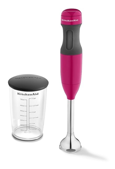 KitchenAid KHB1231CB 2-Speed Hand Blender Electric Mixer, 8", Cranberry