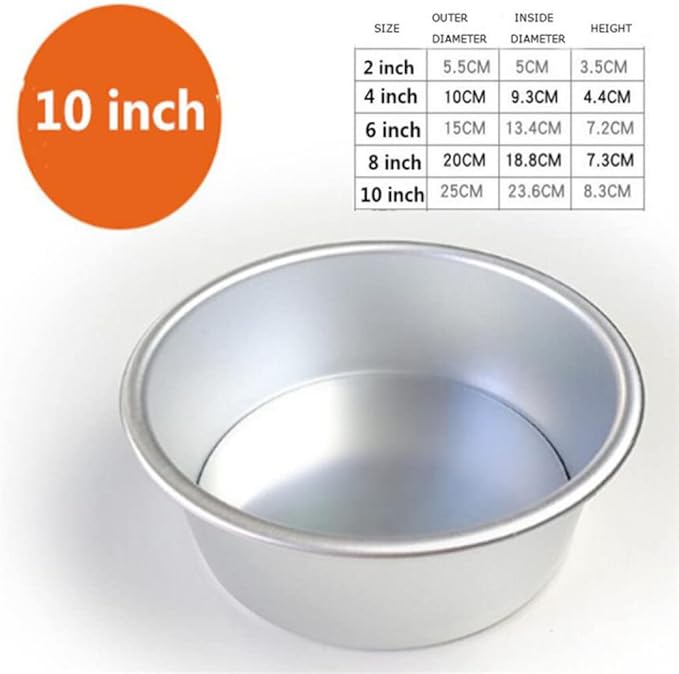 Cake Tin， Non-Stick Cake Mould, Baking Tools Baking Mold,Cake Mould,Baking Baking 2/4/6/8/10 Inch Round Live Bottom Cake Mold Baking Mold Bread Decoration Non-Stick Non Stick Skillet Pan Pans (Color :