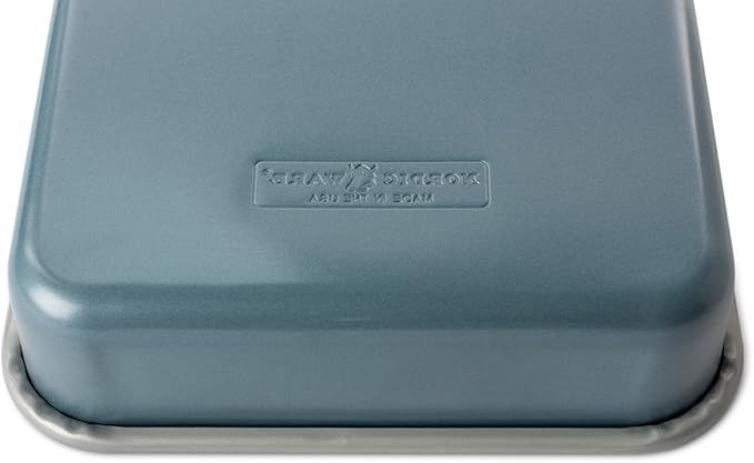 Nordic Ware Brilliant™ Colorful Bakeware 9-Inch Square Pan, Nonstick made without PFAS or PTFE for safe cooking; Reinforced steel rim prevents warping