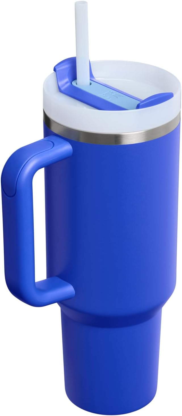 STANLEY Quencher H2.0 Tumbler with Handle and Straw 40 oz | Flowstate 3-Position Lid | Cup Holder Compatible for Travel | Insulated Stainless Steel Cup | BPA-Free | Cobalt