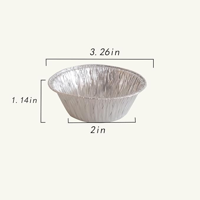 Aluminum Foil Pie Trays, Mini Pie Pans, Disposable Baking Tart Molds, Aluminum Foil Pie Pan for Baking Tart Eggs, Quiche Pie, Caramel Pudding Pie (400 PCS)