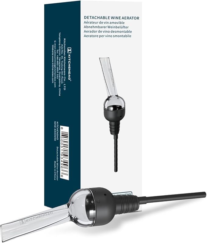 KITCHENDAO Detachable Wine Aerator and 2-in-1 Wine Aerator Pourer & Stopper