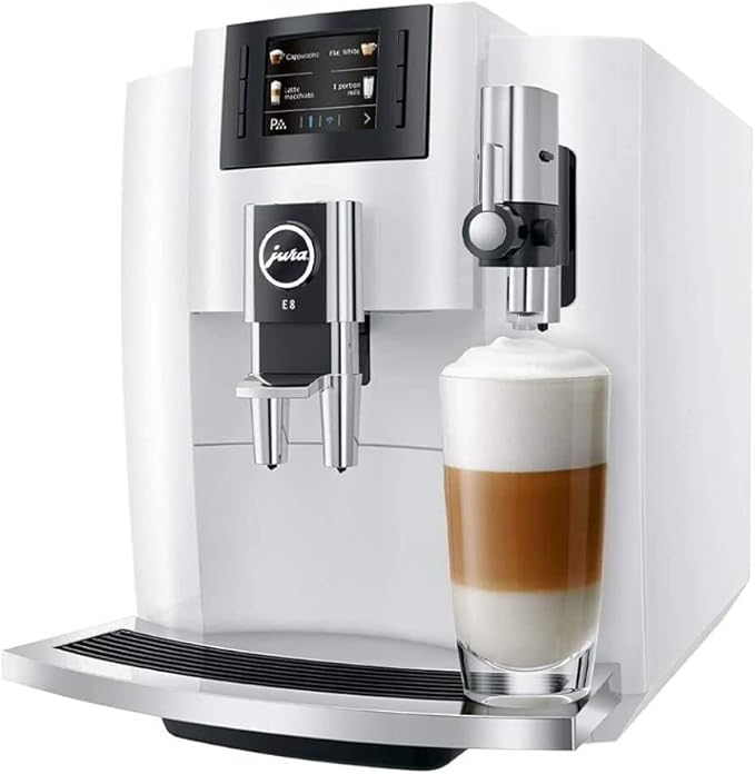 Jura E8 Espresso Coffee Machine (White)
