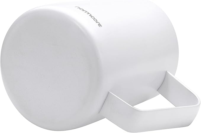 Normcore Milk Pitcher with Sharp Spout - Espresso Steaming Pitcher - Milk Frothing Jug - Espresso Barista Tool - Non-stick coating White - 20.3 oz (600 ml)