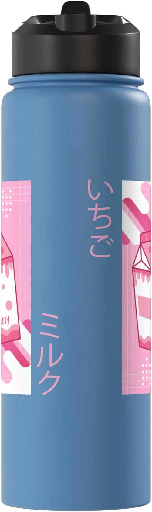 Strawberry Milkshake Tshirt Japanese Otaku Anime Kawaii Stainless Steel Insulated Water Bottle