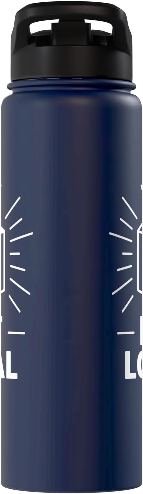 Funny Eat Local Milk Carton Minimalist Saying Stainless Steel Insulated Water Bottle