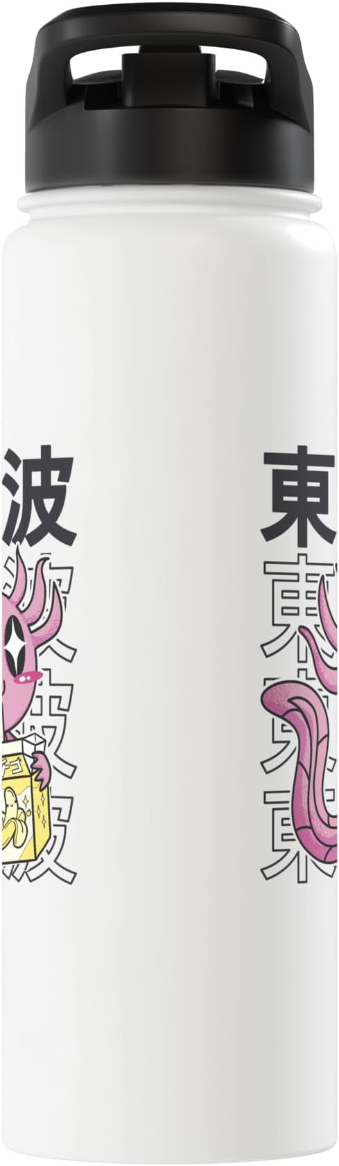 Kawaii Axolotl Banana Milk Carton Girls Teen Anime Stainless Steel Insulated Water Bottle