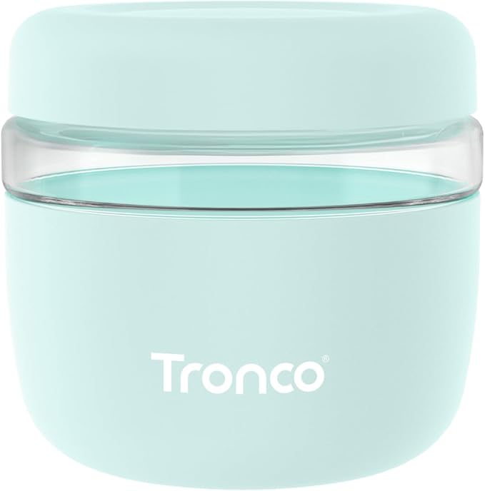 Tronco 24 oz Glass Food Storage Containers with Lids, Airtight, Leak & Spill Proof Glass Lunch Bowls for Meal Prep, Salad, Yogurt, Soup & Stew, Microwave & Dishwasher Safe, BPA-Free, Set of 1