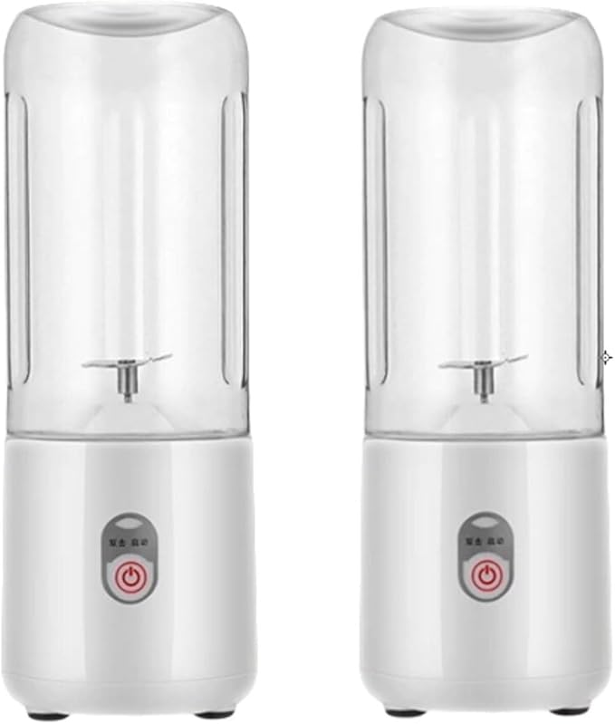 Plastic Portable Blender 4 Blade Personal Juicer USB-C Rechargeable For Shakes And Smoothies Juice 500 Ml / 11.9 Oz(2pcs)