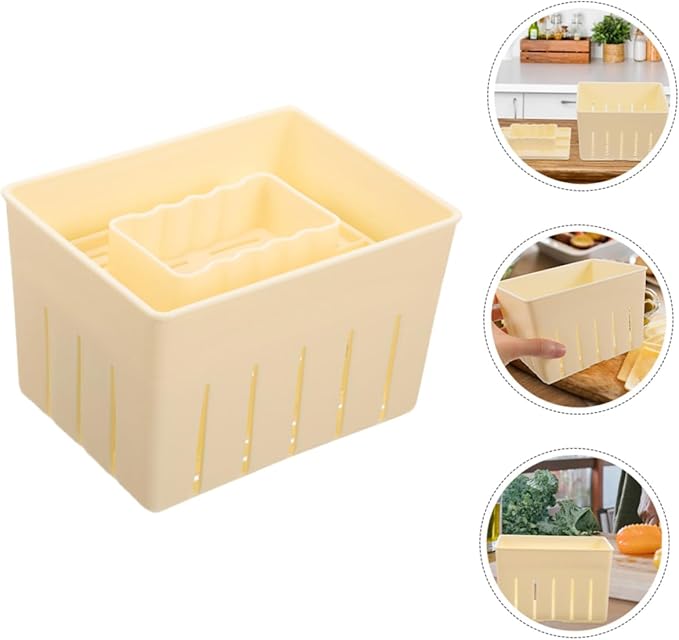 Cabilock 3sets Tofu Press Mold for Homemade Cheese and Bean Curd Tofu Maker Kit for Kitchen Use Easy to Use for Experimenting with Flavors and Textures 4pcs*3