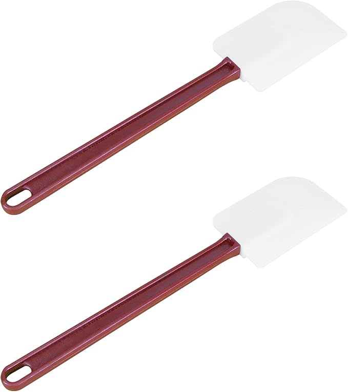High Heat Resistant Silicone Scraper for Cooking, Spoon Set of 2 (2 x 13.5'')