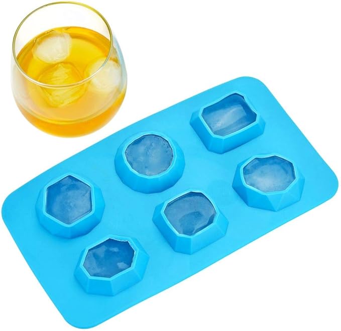 Fairly Odd Novelties Ice Cube Tray, Two Pack, Blue Jewels