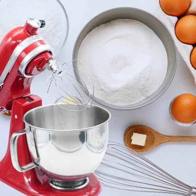6-Wire Whip Compatible with 4.5-5Qt Kitchenaid Tilt Head Stand Mixer, Replacement for Kitchenaid whisk attachment for stand mixer K45WW, Stainless Steel, Dishwasher Safe(1 Pack)