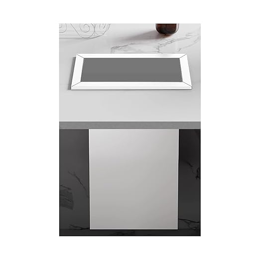 Embedded Countertop Trash Can, Stainless Steel Kitchen Trash Can, Built-in Countertop Trash and Waste Chute, Square Built-in Countertop Trash Can Grommet,White Set