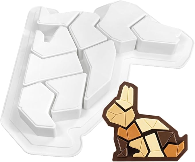mostsom Honeycomb Molds Silicone Non-Stick Rabbit Cookie Mold Diy Rose Flower Chocolate Mould Used for Jelly, Candy,Biscuits (A_12x11.48x1.2 inch)